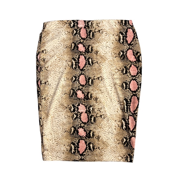 Chocolate Snakeskin Skirt - Picture 2 of 6